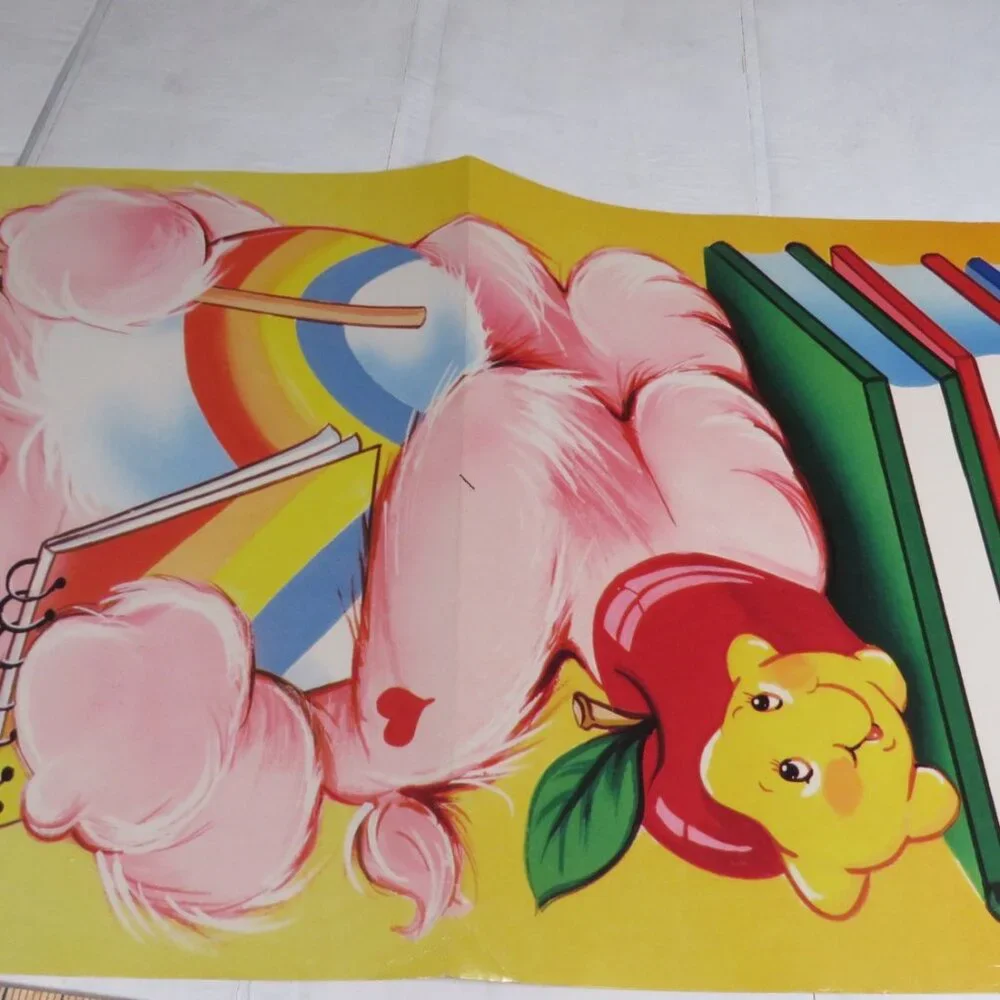 Vintage 1987 Care Bears Cheer Bear 4ft Poster Cutout Teacher Classroom Decor TCF